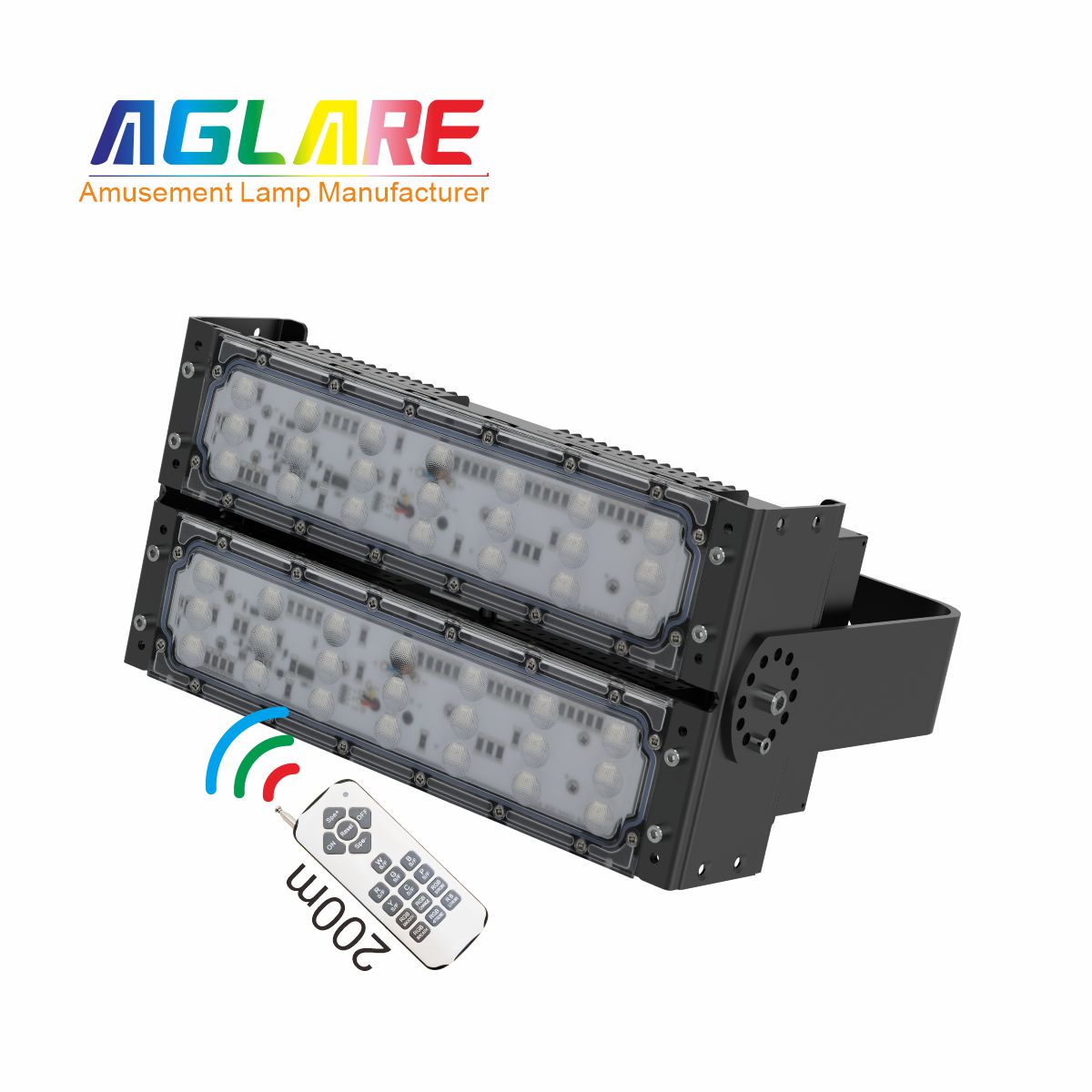 100W LED彩色泛光灯 RGB投光灯带遥？？仄